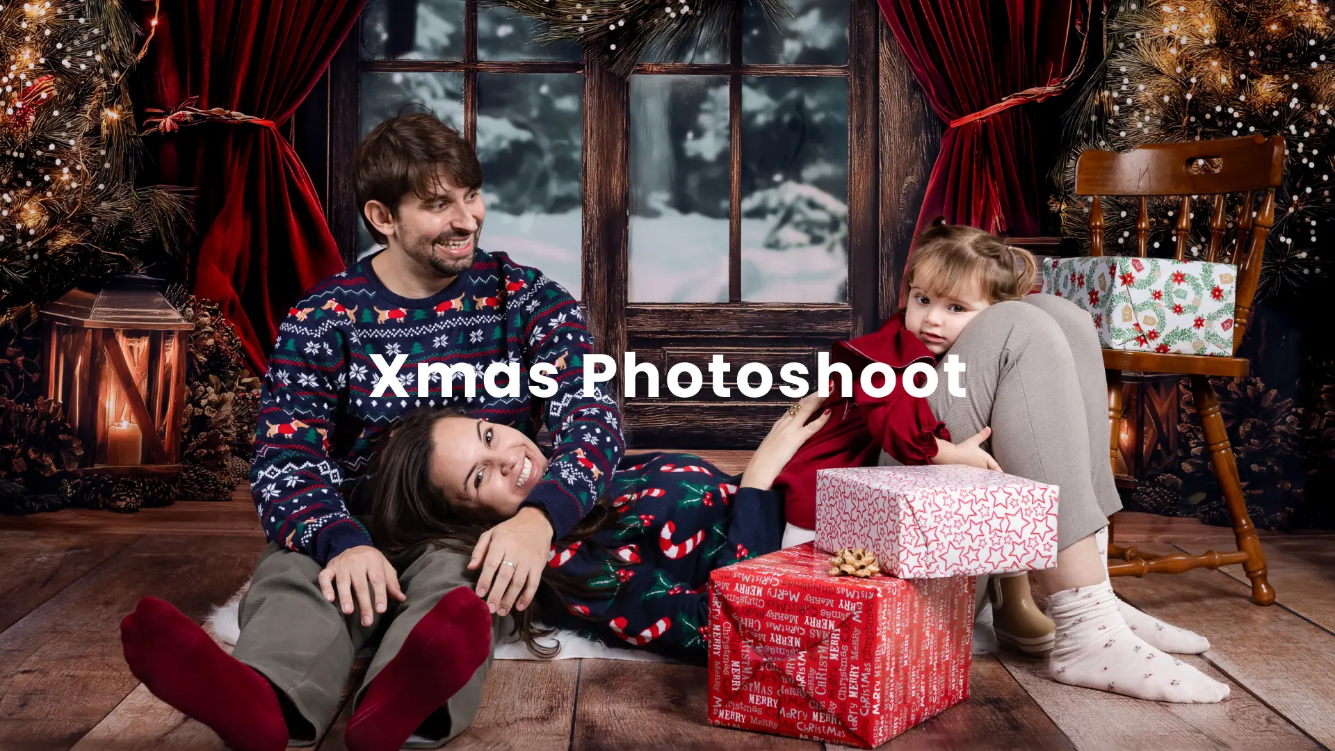 Christmas studio photoshoot